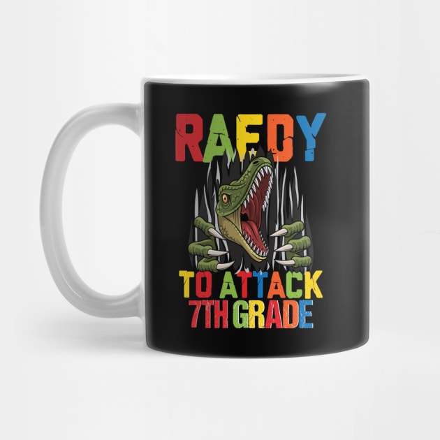 Funny Ready To Attack 7th Grade Shark First Day of School Gifts Kids by smtworld